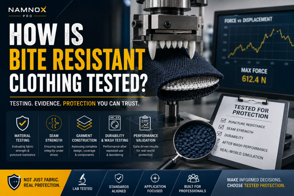 How bite resistant clothing is tested for protective performance